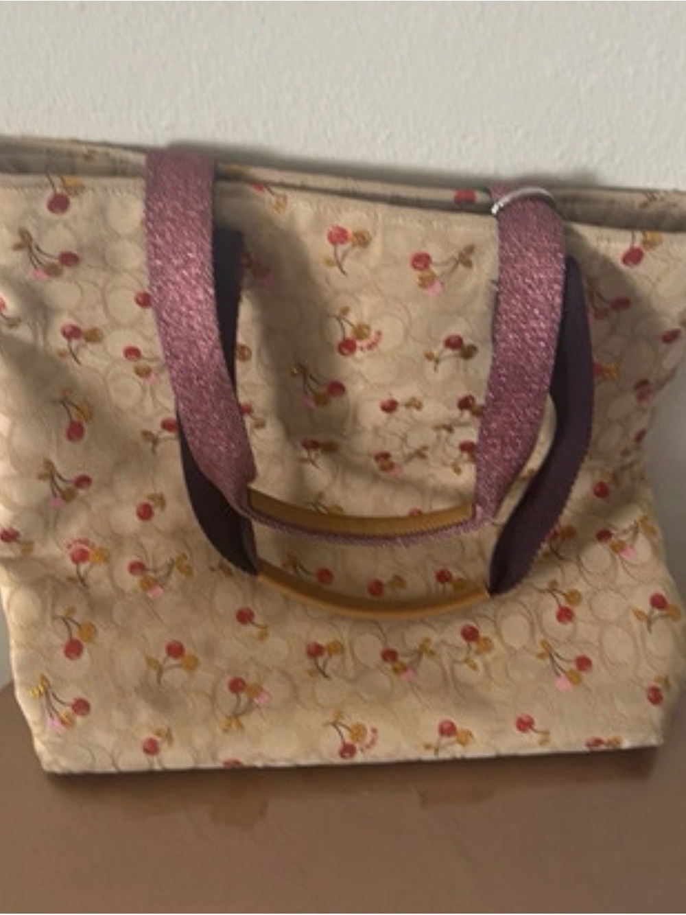 Genuine Coach Cherry Print🍒 Tote
